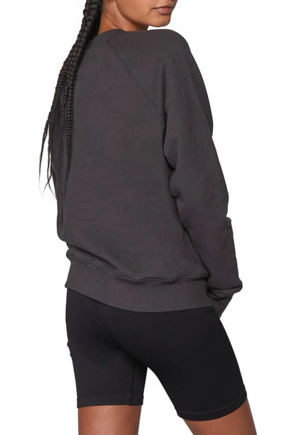 Shop Spiritual Gangster Warrior Bridget Cotton Sweatshirt In Vintage Black