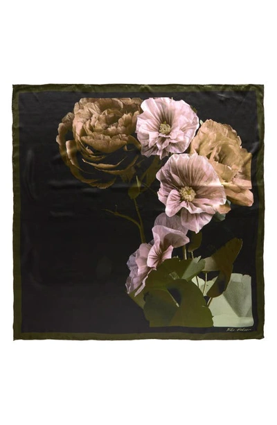 Shop Ted Baker Anikaay Silk Square Scarf In Black