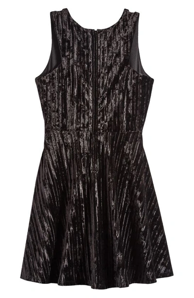 Shop Ava & Yelly Kids' Velvet Rib Party Dress In Black