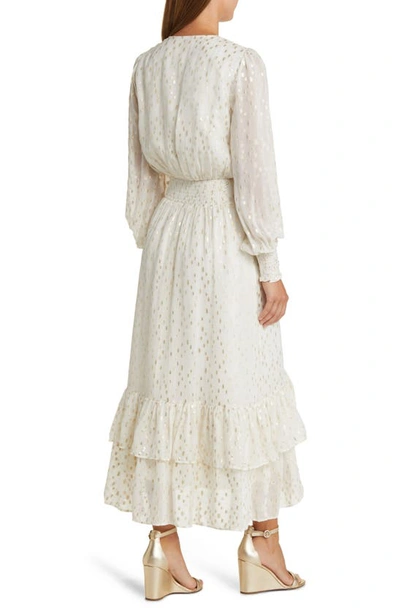 Lilly Pulitzer Cristiana Midi Dress In Coconut Metallic Clip Dobby