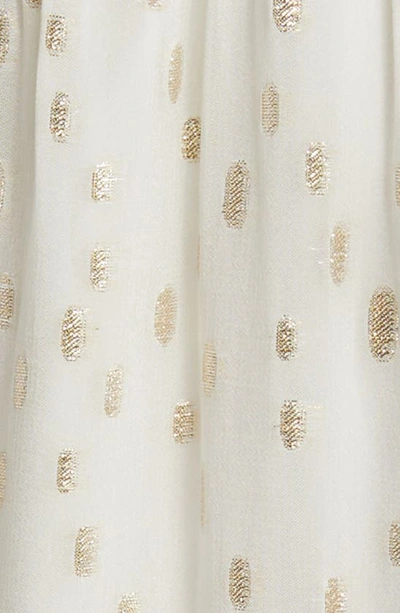 Shop Lilly Pulitzer Cristiana Long Sleeve Midi Dress In Coconut Metallic Clip Dobby