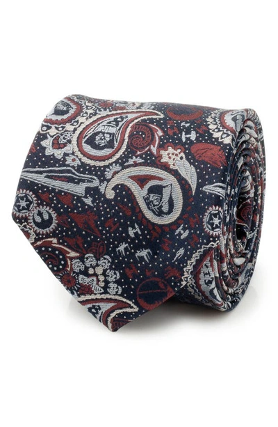 Shop Cufflinks, Inc . Star Wars™ Darth Vader Navy Paisley Silk Tie