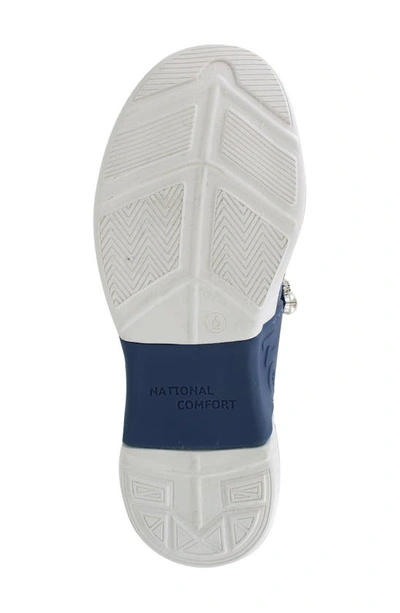 Shop National Comfort Kenzey Embellished Slip-on Sneaker In Blue Suede