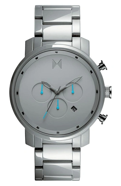 Shop Mvmt Watches Chrono Ceramic Bracelet Watch, 45mm In Gray