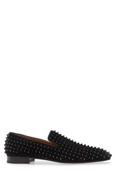 Shop Christian Louboutin Dandelion Spikes Venetian Loafer In Black