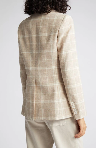 Eleventy Plaid Wool & Alpaca Blend Blazer In Sabbia