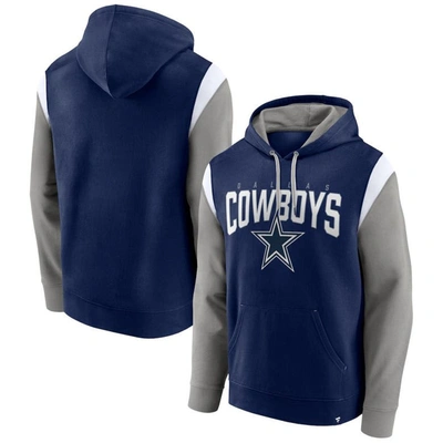 Men's Fanatics Branded Navy Dallas Cowboys Trench Battle Pullover Hoodie