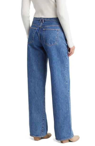 Shop Slvrlake Mica Low Rise Wide Leg Organic Cotton Jeans In Sweet Memory