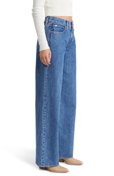 Shop Slvrlake Mica Low Rise Wide Leg Organic Cotton Jeans In Sweet Memory