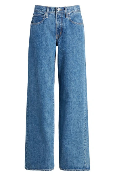 Shop Slvrlake Mica Low Rise Wide Leg Organic Cotton Jeans In Sweet Memory