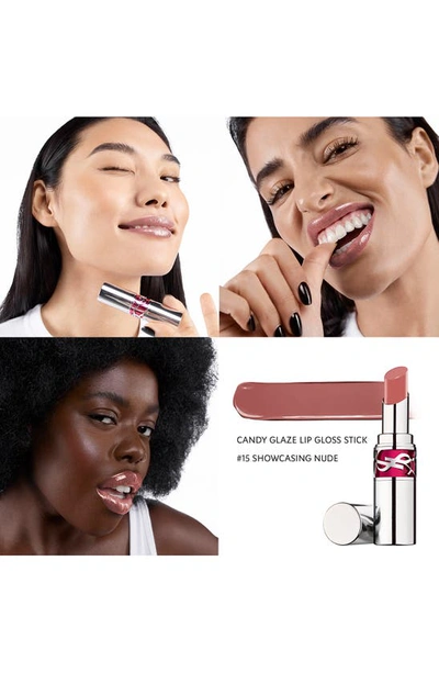 Saint Laurent Candy Glaze Lip Gloss Stick 15 Showcasing Nude In 15 Showcasino Nude