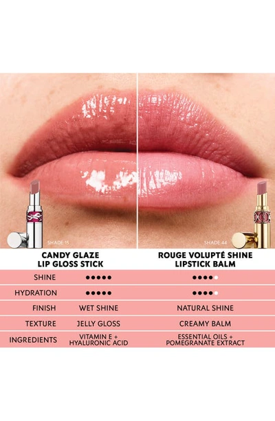 Shop Saint Laurent Candy Glaze Lip Gloss Stick In 15 Showcasino Nude