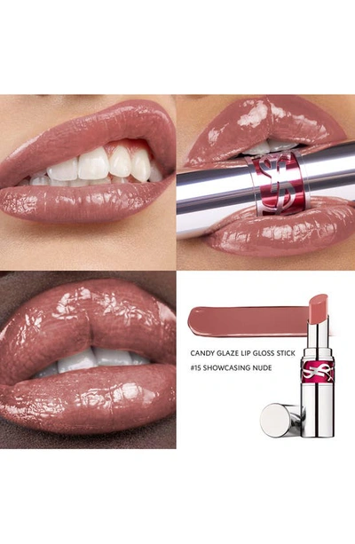 Shop Saint Laurent Candy Glaze Lip Gloss Stick In 15 Showcasino Nude