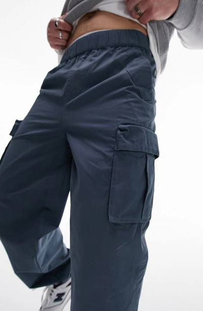 Shop Topman Relaxed Fit Cargo Pants In Light Blue