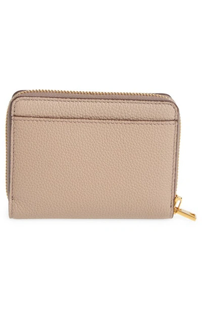 Shop Tom Ford T-line Soft Grain Leather Zip Wallet In 1g006 Silk Taupe