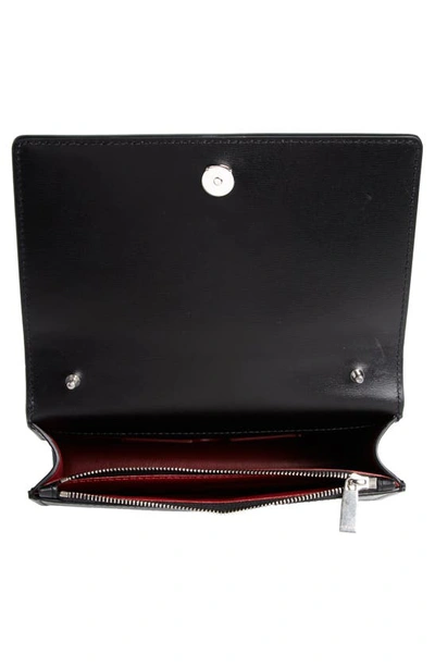 Shop Off-white Jitney 0.5 Leather Shoulder Bag In Black Silver