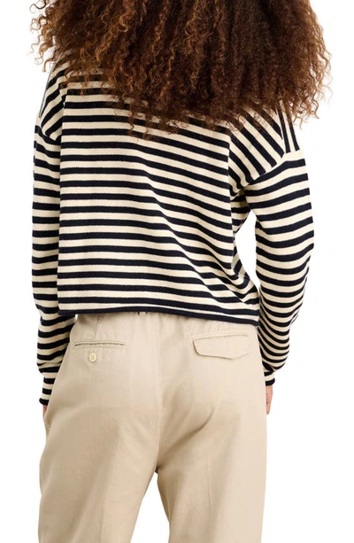 Alex Mill Taylor Stripe Cotton & Cashmere Cardigan In Navy/ Ivory