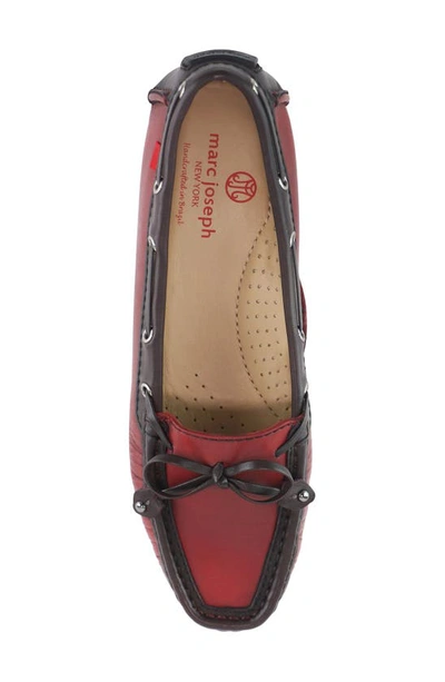 Shop Marc Joseph New York Cypress Hill Loafer In Crimson And Wine Brushed Napa