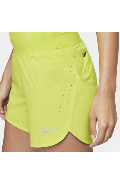 Nike Eclipse Running Shorts In Atomic Green