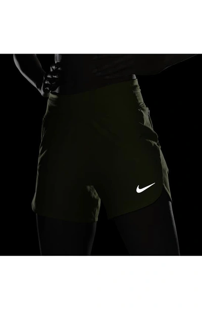 Nike Eclipse Running Shorts In Atomic Green