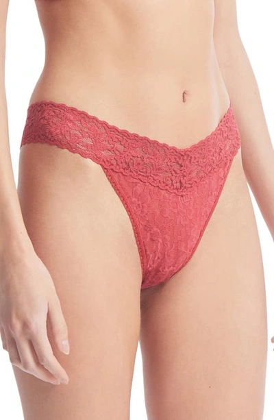 Shop Hanky Panky Original Rise Thong In Burnt Sienna Red