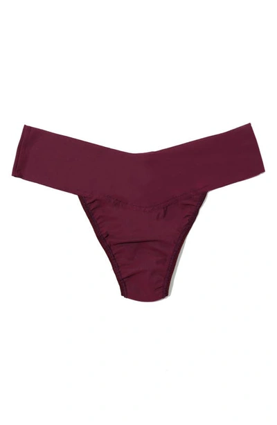 Shop Hanky Panky Breathe Natural Thong In Dried Cherry
