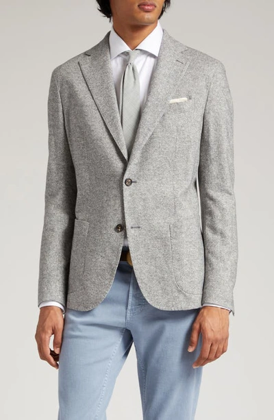 Shop Eleventy Deconstructed Wool & Silk Blend Sport Coat In Medium Grey