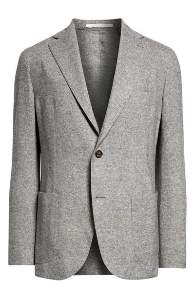 Shop Eleventy Deconstructed Wool & Silk Blend Sport Coat In Medium Grey