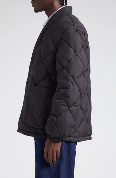 Shop Kenzo Diamond Quilted Down & Feather Jacket In Black