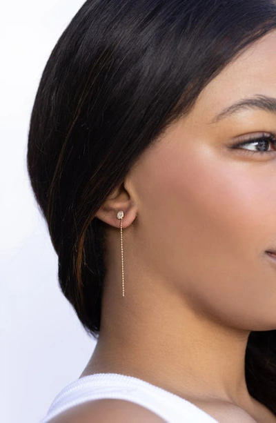 Shop Miranda Frye Florence Moonstone Linear Earrings In Gold