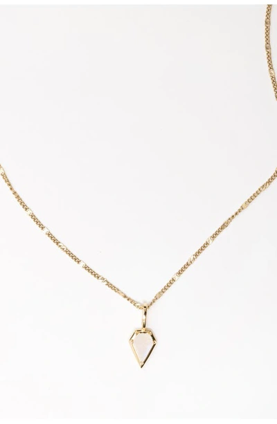 MIRANDA FRYE MIRANDA FRYE MARLOWE MOONSTONE CHARM NECKLACE 