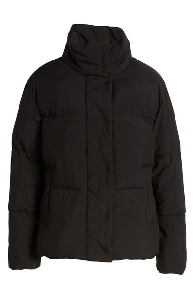 Shop Sam Edelman Stand Collar Puffer Jacket In Black