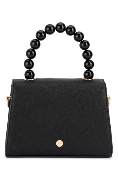 Shop Olga Berg Wendy Acrylic Bead Top Handle Bag In Black