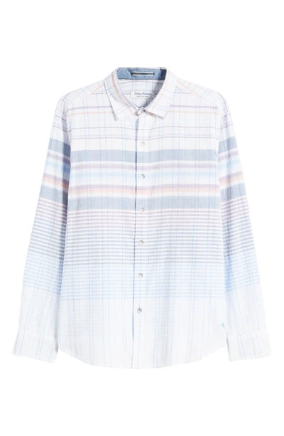 Shop Tommy Bahama Coastline Horizon Stripe Corduroy Button-up Shirt In White