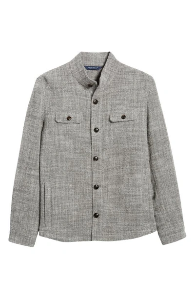 Shop Peter Millar Crown Crafted Stable Shirt Jacket In Gale Grey