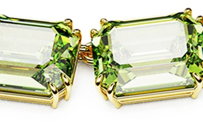 Shop Swarovski Millenia Octagon Crystal Frontal Necklace In Green
