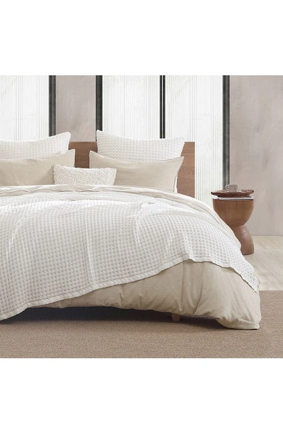 Dkny Waffle Cotton Throw Blanket In White