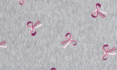 Shop Miles The Label Kids' Ribbon Print Stretch Organic Cotton Leggings In Medium Heather Grey