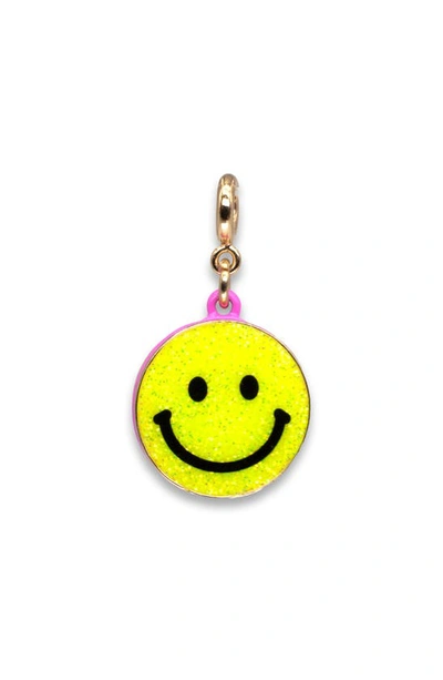 Charm It !® X Smiley® Kids' Glitter Face Charm In Gold