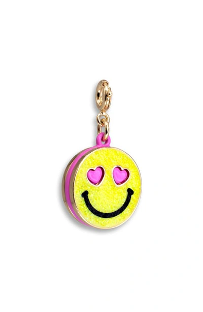 Shop Charm It X Smiley® Kids' Glitter Face Charm In Gold