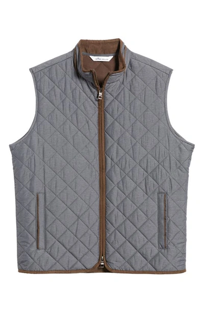 Shop Peter Millar Essex Quilted Travel Vest In Iron