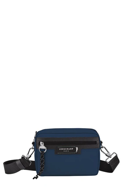 Shop Longchamp Le Pliage Energy Green District Recycled Canvas Camera Bag In Navy