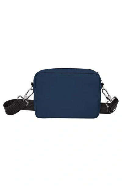 Shop Longchamp Le Pliage Energy Green District Recycled Canvas Camera Bag In Navy