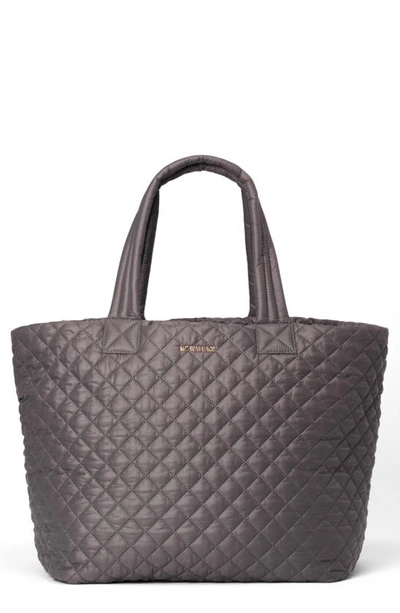 Shop Mz Wallace Deluxe Large Metro Tote In Medium Gray