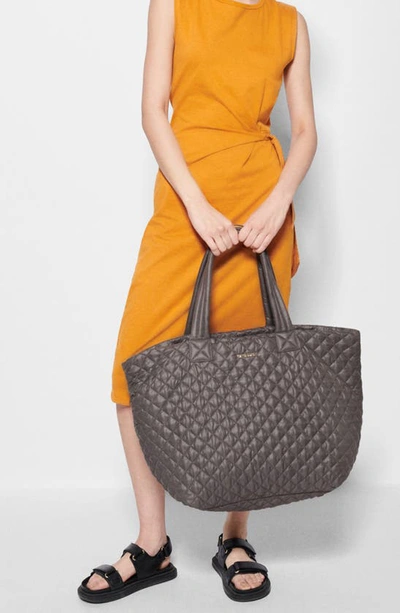 Mz Wallace Women's Small Metro Sequin-embellished Tote Deluxe In Medium Gray