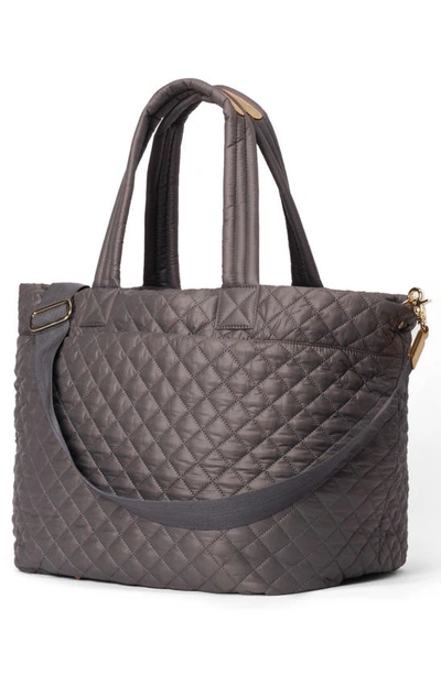 Shop Mz Wallace Deluxe Large Metro Tote In Medium Gray