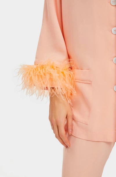Shop Sleeper Party Double Feather Pajamas In Light Peach