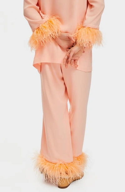 Shop Sleeper Party Double Feather Pajamas In Light Peach
