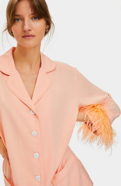 Shop Sleeper Party Double Feather Pajamas In Light Peach