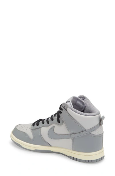 Shop Nike Dunk High Basketball Sneaker In Grey Fog/ Particle Grey